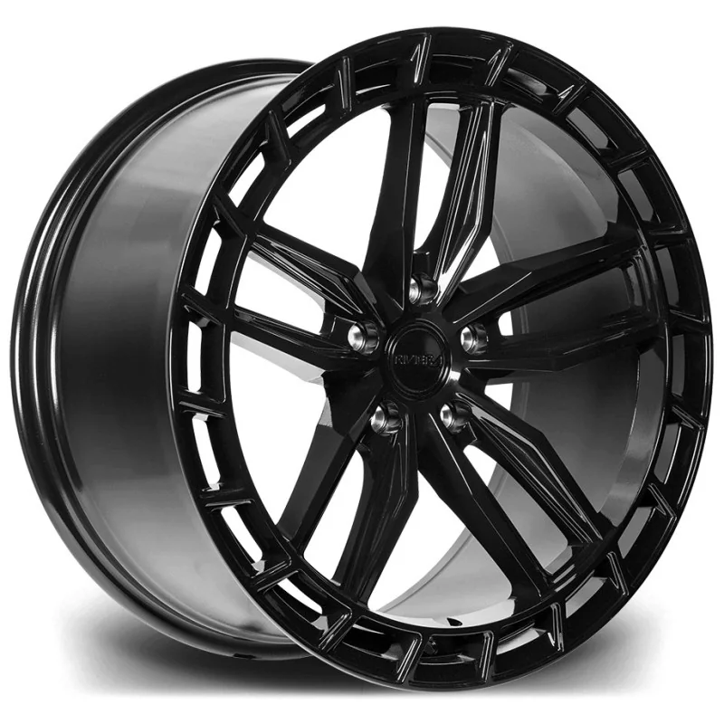 Juego de 4 Llantas Flowforming RIVIERA RF23 Negro brillo - 10