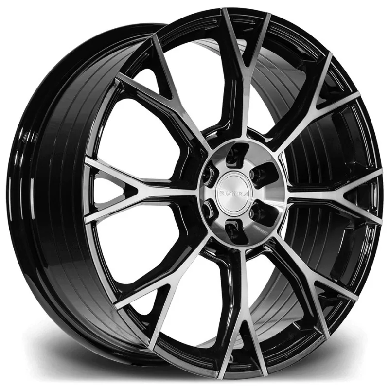 Juego de 4 Llantas Flowforming RIVIERA RF25 Black polish dark tint - 8