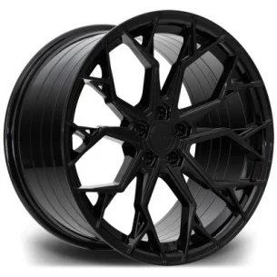 Juego de 4 Llantas Flowforming RIVIERA RF5 Negro brillo - 9