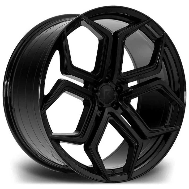 Juego de 4 Llantas Flowforming RIVIERA RF7 Negro brillo - 11