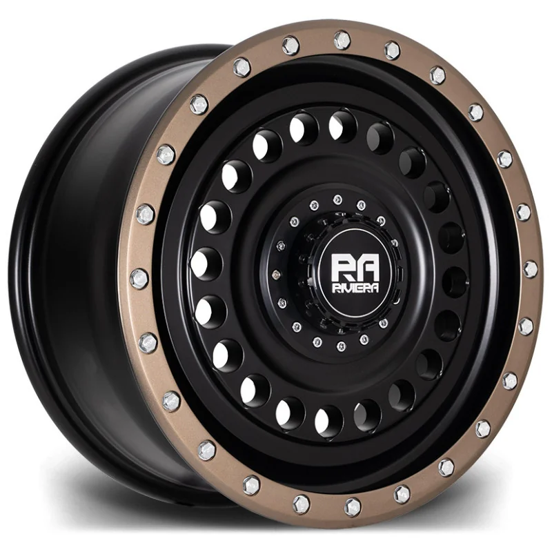 Juego de 4 Llantas RIVIERA XTREME RXS3 Negro mate-Bronce - 8