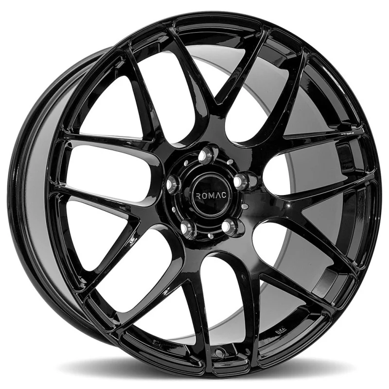 Juego de 4 Llantas ROMAC RADIUM Negro brillo - 8