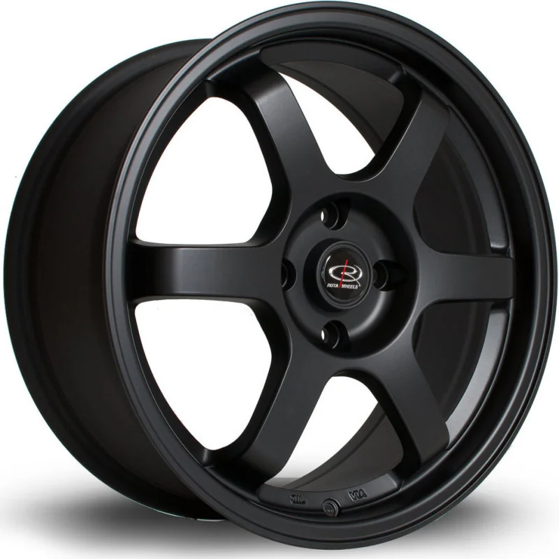 Juego de 4 Llantas ROTA GRID Flat Black - 8