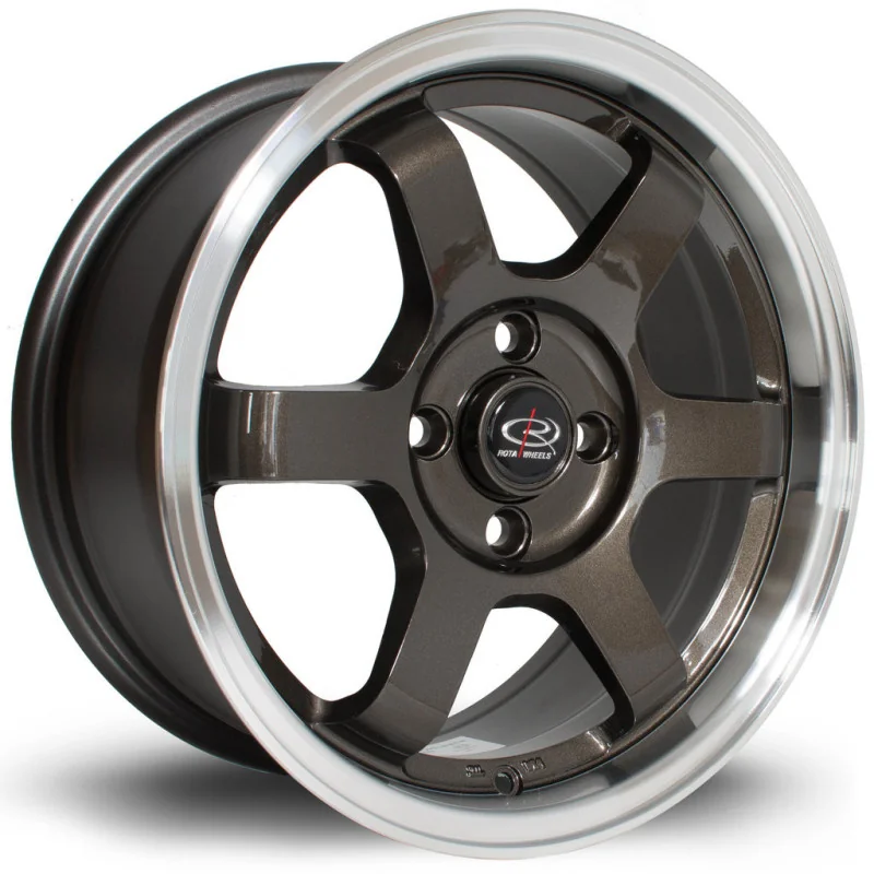 Juego de 4 Llantas ROTA GRID Gunmetal/pulido - 7