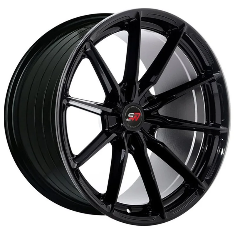 Juego de 4 Llantas SpacWheels SW11 Negro brillo - 8
