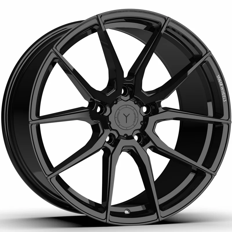 Juego de 4 Llantas Flow Forming Yanar wheels FF17 Negro brillo - 8