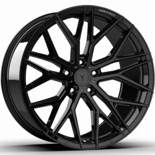Juego de 4 Llantas Flow Forming Yanar wheels IST-34 Negro brillo - 9