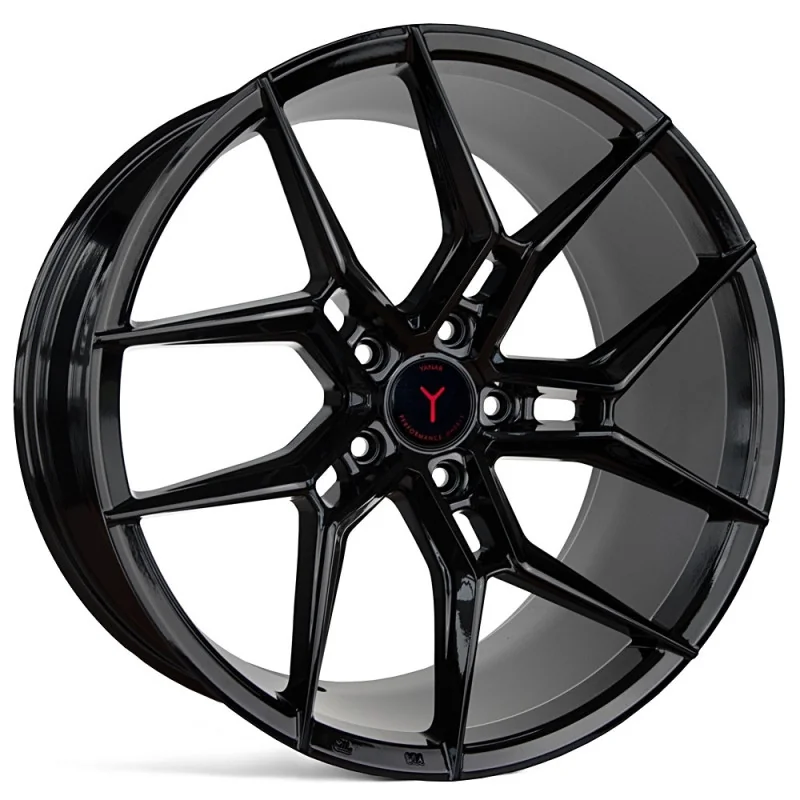 Juego de 4 Llantas Yanar wheels NL45 Negro brillo - 8