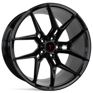 Juego de 4 Llantas Yanar wheels NL45 Negro brillo - 9