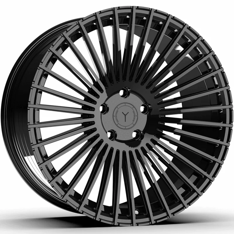 Juego de 4 Llantas Flow Forming Yanar wheels UTC-030 Negro brillo - 9