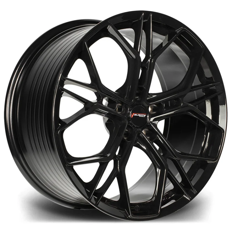 Juego de 4 Llantas Flowforming VELOCITY VF7 Negro brillo - 8