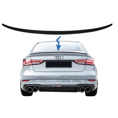 Aleron spoiler trasero Sline Audi A3 8V Sedan Negro Brillo