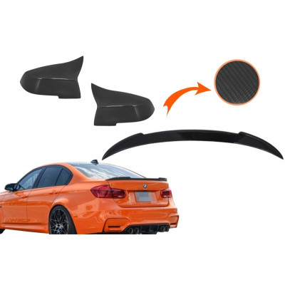 Pack Aleron trasero + Carcasas de retrovisor tipo M3 para BMW F30