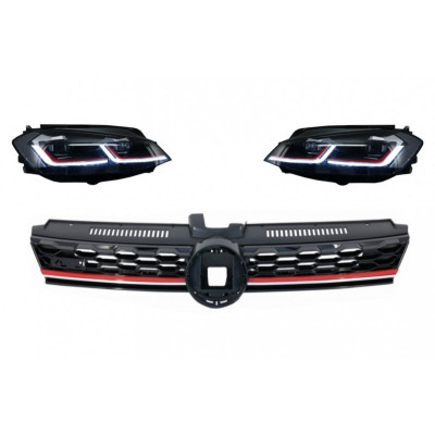 Pack Faros dinámicos + Parrilla tipo GTI para Volkswagen Golf 7.5