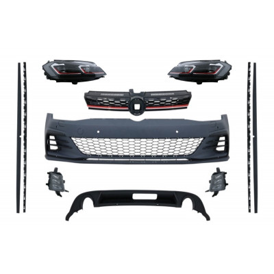 Kit de Carrocería + Faros dinámicos tipo GTI para Volkswagen Golf 7.5 +2017