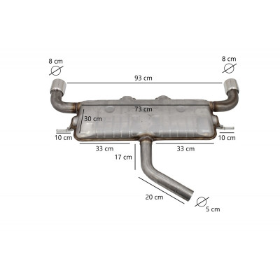 Sistema de Escape + Difusor look GTI para VW Golf VII 7.5