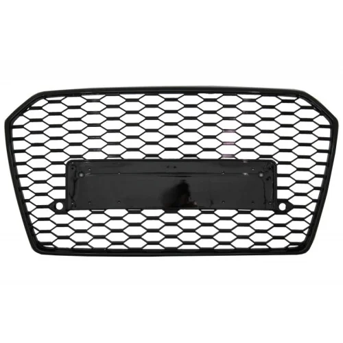 Parrilla frontal para Audi A6 C7 2016-2018 look RS6 Negra Brillo