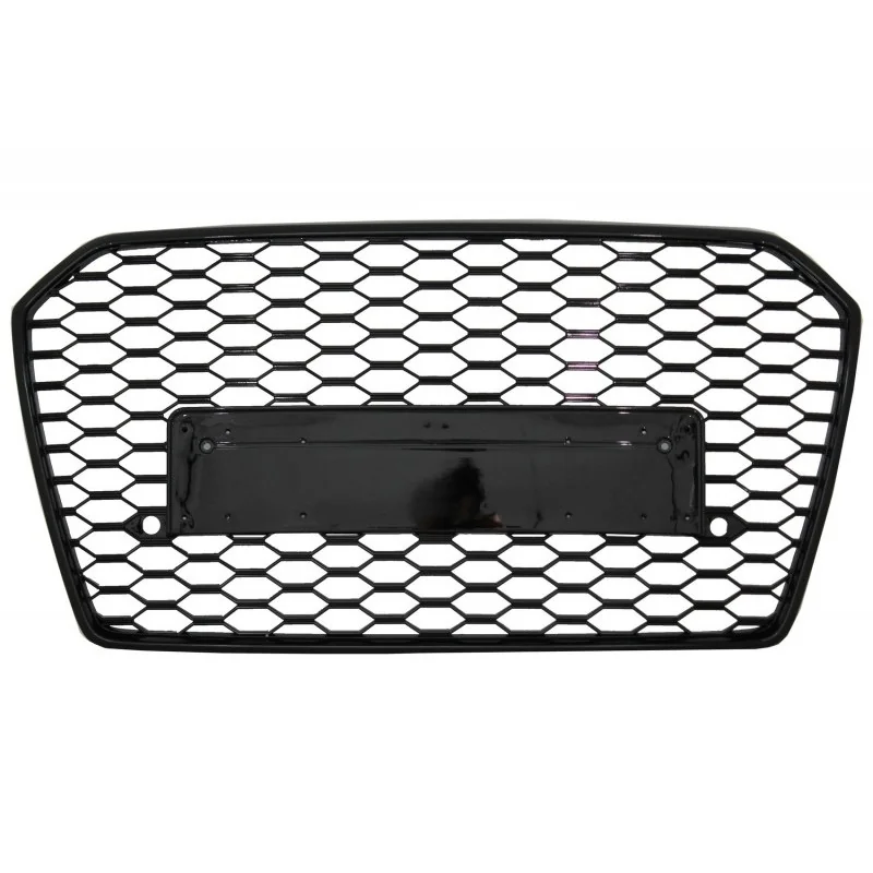 Parrilla frontal para Audi A6 C7 2016-2018 look RS6 Negra Brillo