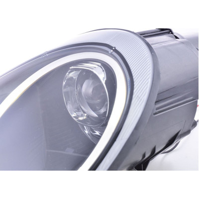 Faros Xenon Tipo LED DRL Boxster 987 04-09 Fondo Negro