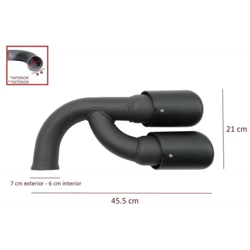 Salidas de escape para Porsche Cayenne 958 Negras