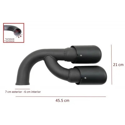 Salidas de escape para Porsche Cayenne 958 Negras