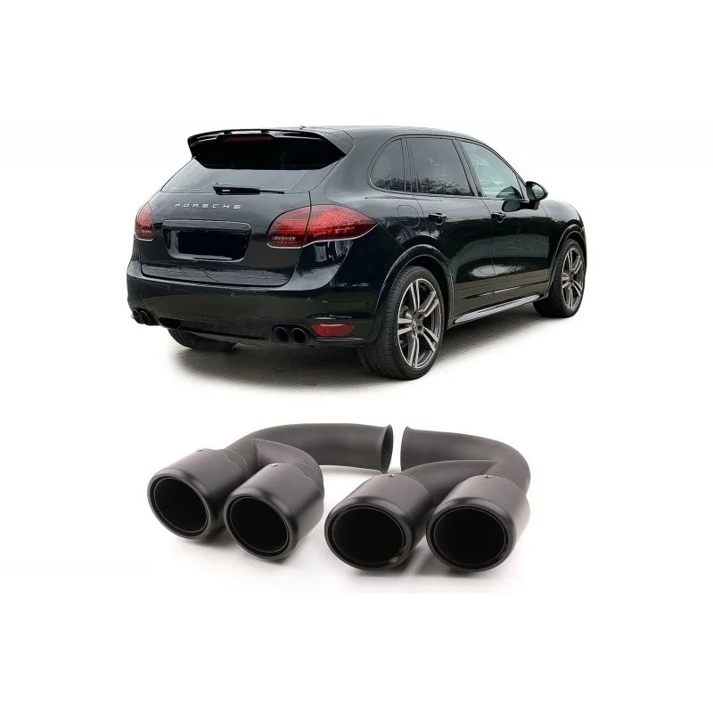 Salidas de escape para Porsche Cayenne 958 Negras
