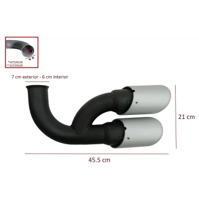 Salidas de escapa para Porsche Cayenne 958 Cromadas