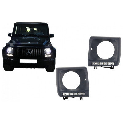 Molduras de faros con LED para Mercedes Clase G W463 look G65