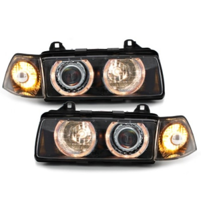 Faros delanteros para BMW Serie 3 E36 Coupe Cabrio Black