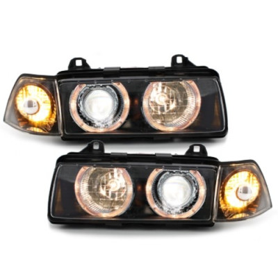 Faros delanteros para BMW Serie 3 E36 Sedán Black