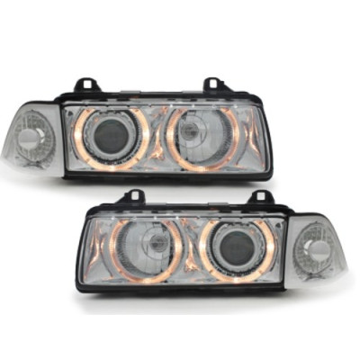 Faros delanteros para BMW Serie 3 E36 Sedán Cromado