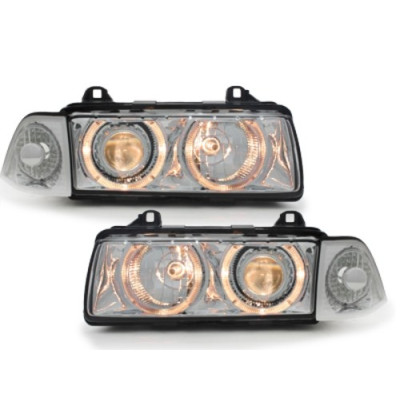 Faros delanteros para BMW Serie 3 E36 Sedán Cromado