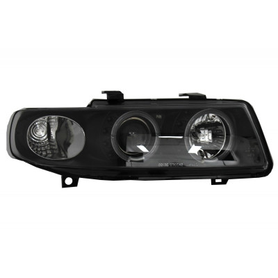 Faros delanteros Angel Eyes para Seat León 1M1 Black