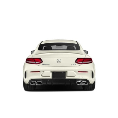 Difusor C63 Black Series Mercedes C Coupe con escapes cromados