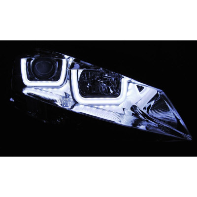 Faros delanteros Led U para VW Golf 7 MK7 Cromados