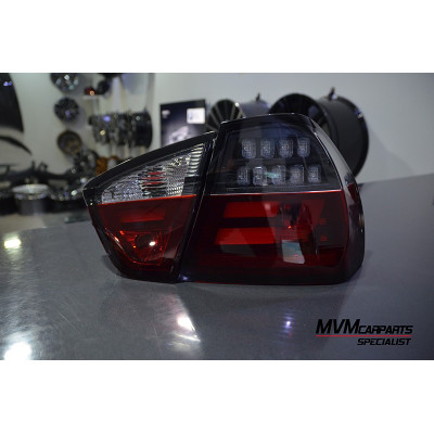 Pilotos traseros Led para BMW Serie 3 E90 look LCI Oscuros