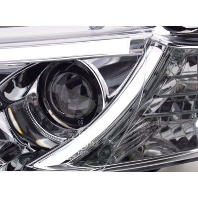 Faros delanteros con luz diurna para Audi A4 B7 Cromados