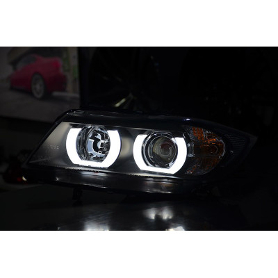 Faros Xenon Angel eyes Led para BMW Serie 3 E90 E91