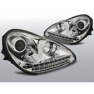 Faros Xenon para Porsche Cayenne de 2002 a 2007 Cromados