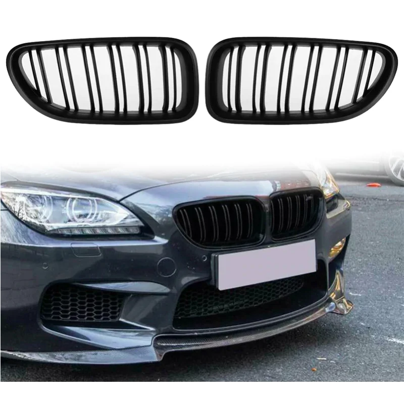 Rejillas frontales para BMW Serie 6 F06 F12 F13 Performance Negro brillo