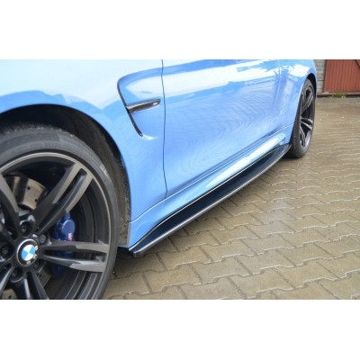 Difusores de taloneras laterales para BMW M4 F82 F83 Negro brillo