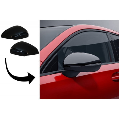 Carcasas de espejo retrovisor en Negro Brillo para Mercedes Clase A y CLA