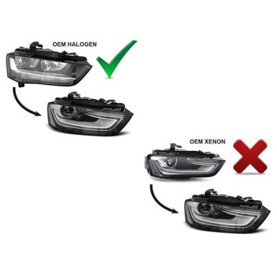 Faros delanteros para Audi A4 B8 2012-2015 Facelift tipo Xenon